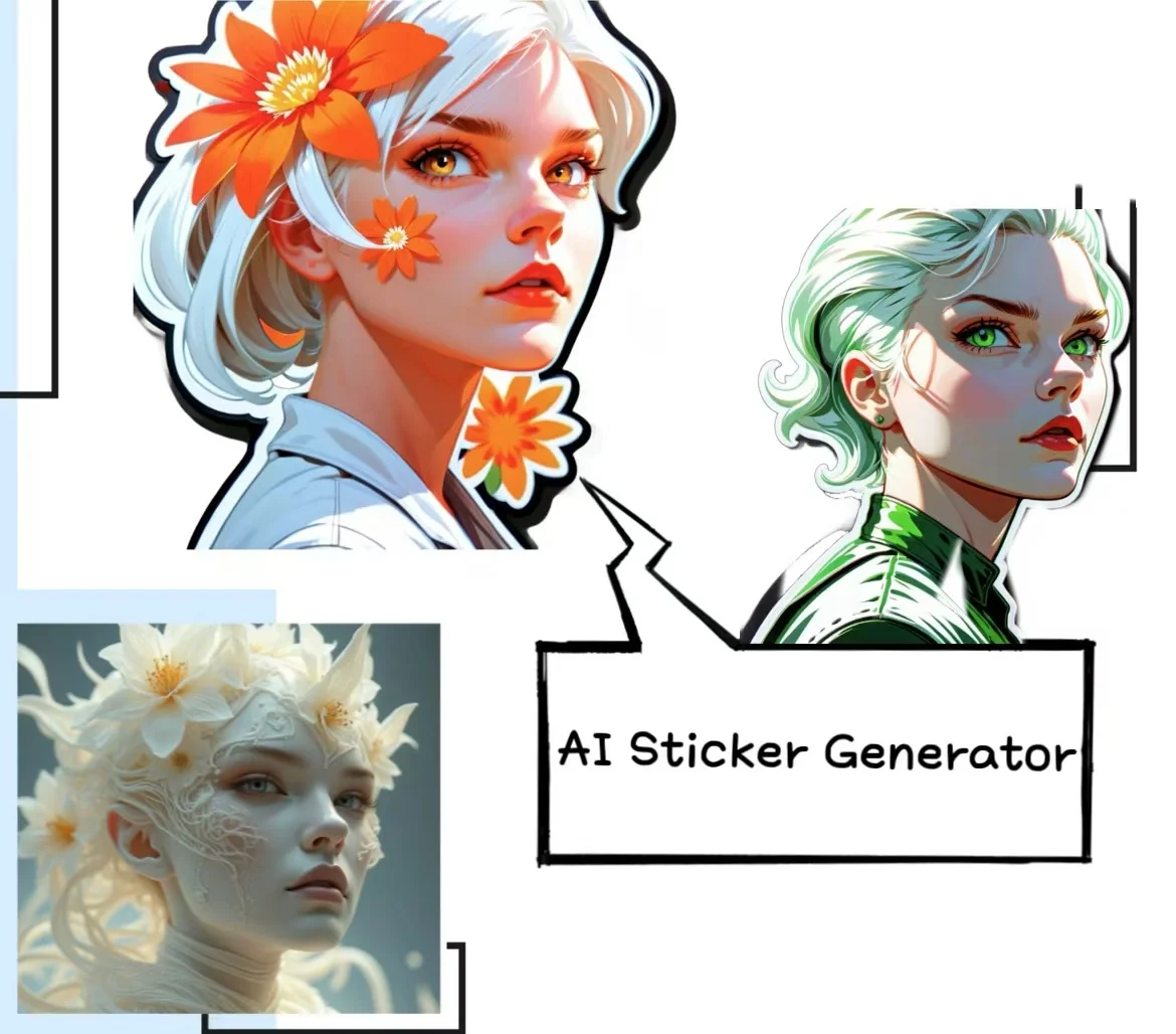 girl AI sticker