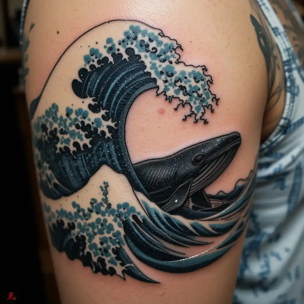 wave tattoo