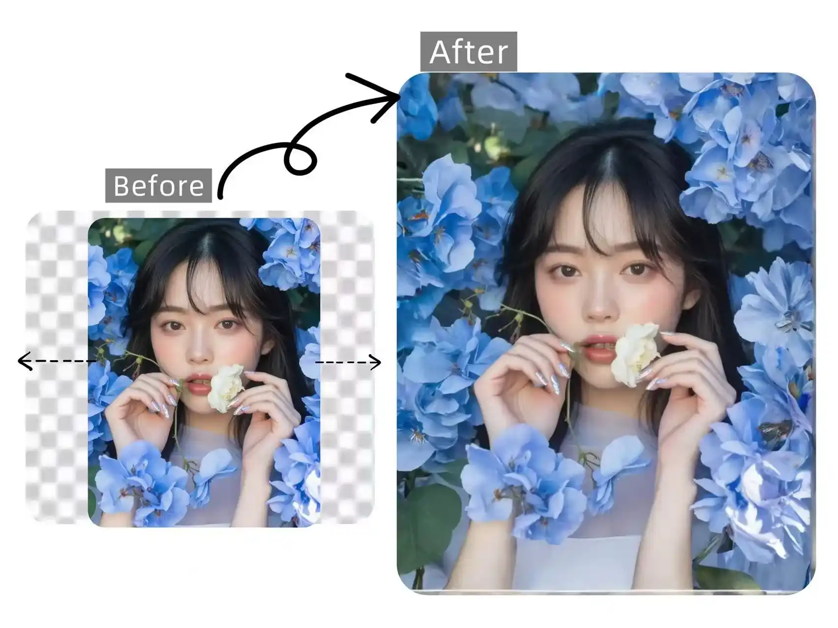 Seamlessly extend image with AI oupainting