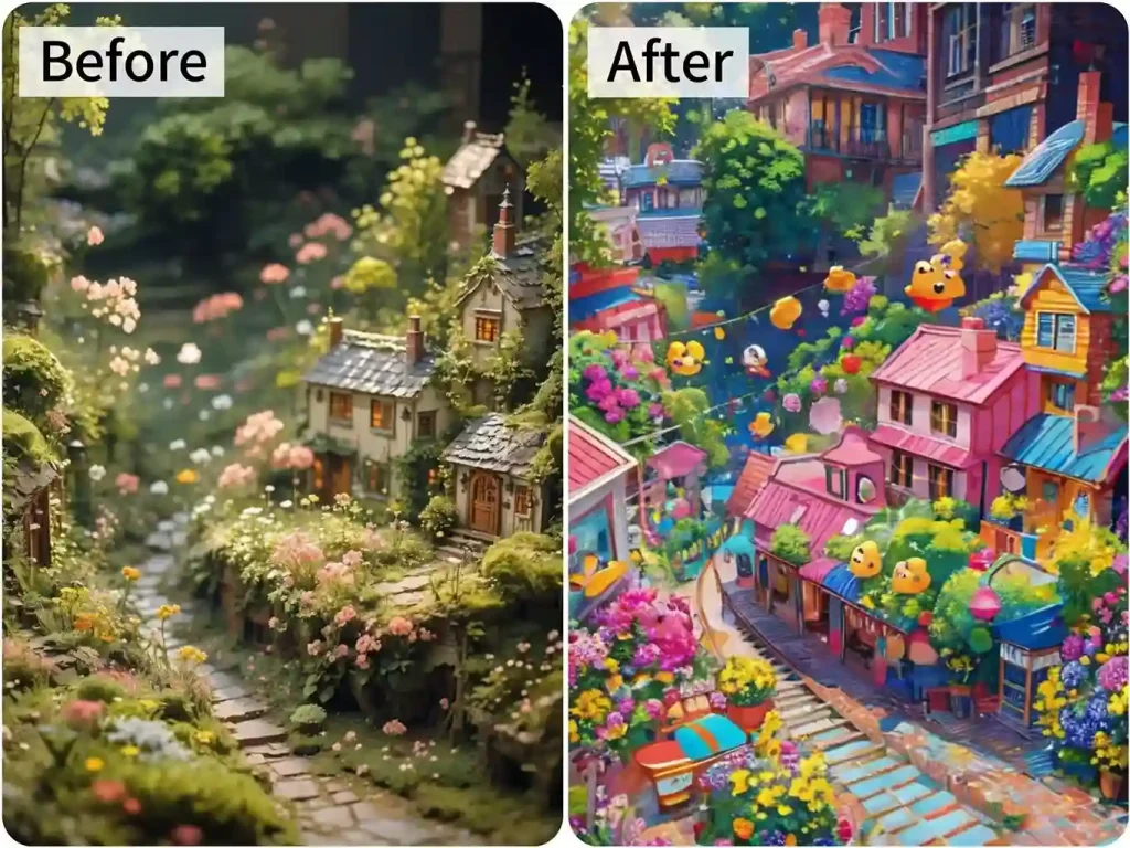 turn landcape to disney pixar style