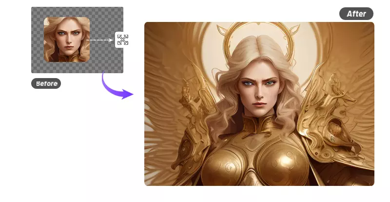 expend your image from four angles