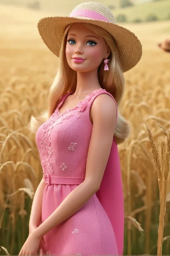 Barbie in the rice fields
