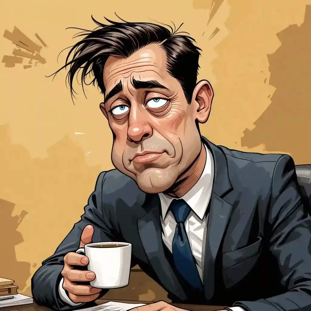 Caricature of an office worker