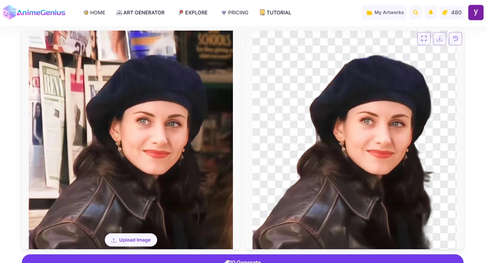 Convert photo background to white