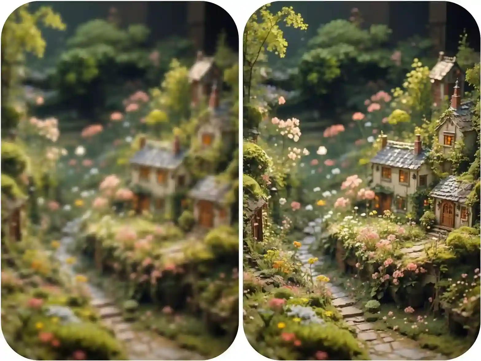 Improve image quality to recover sharpness instantly