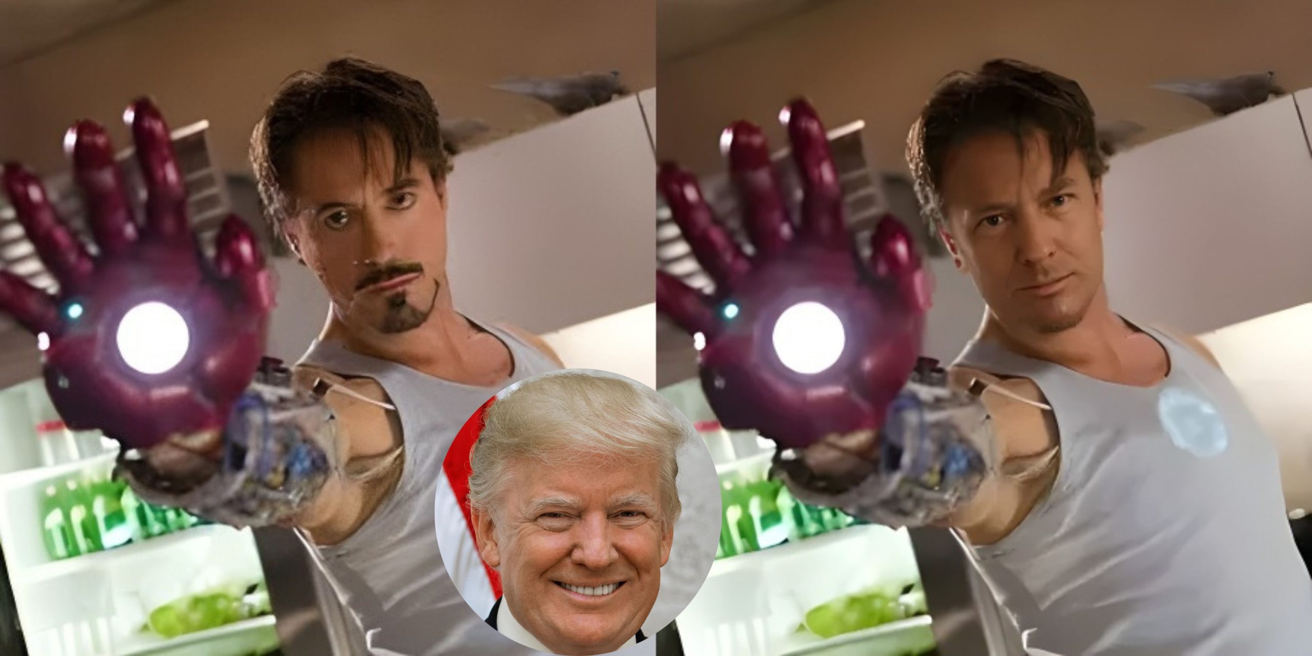 Iron man face swap with Trump