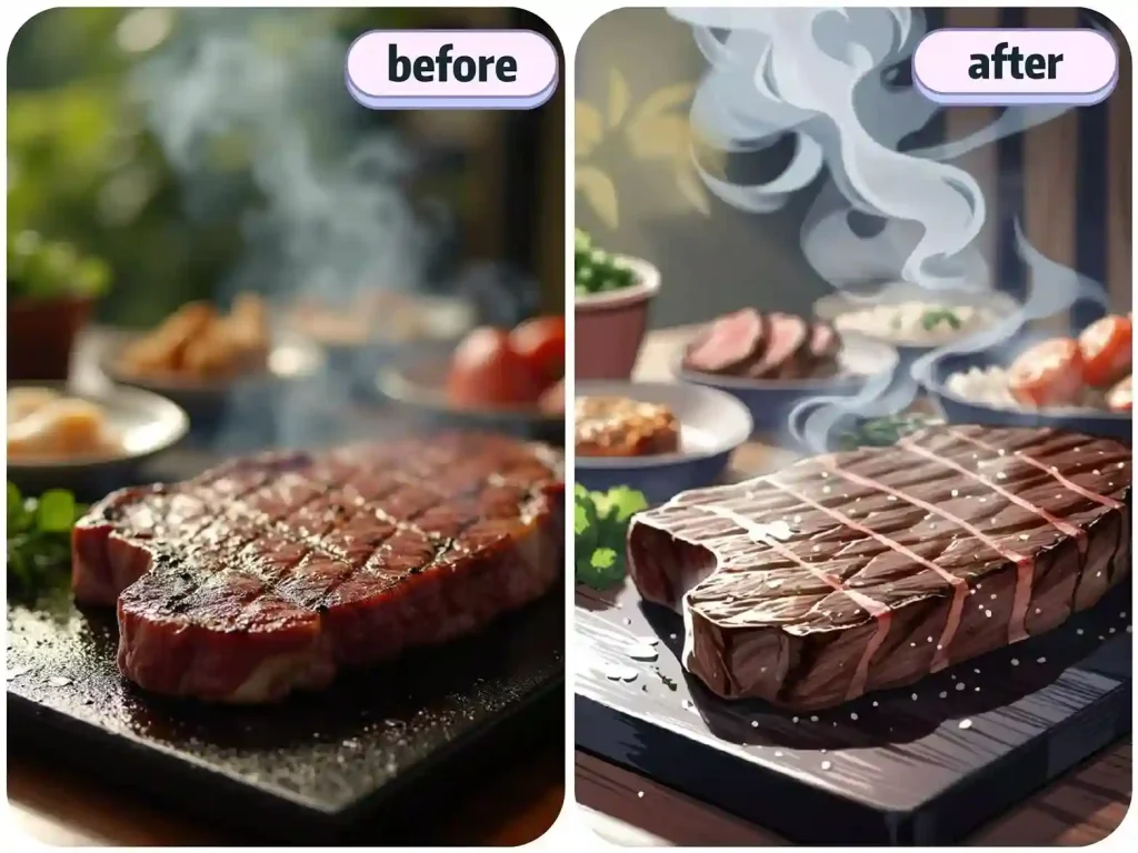 Turn food to anime