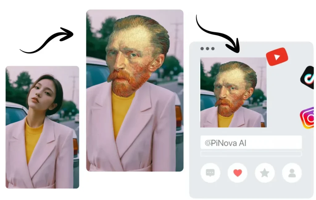 Van Gogh big head cutout