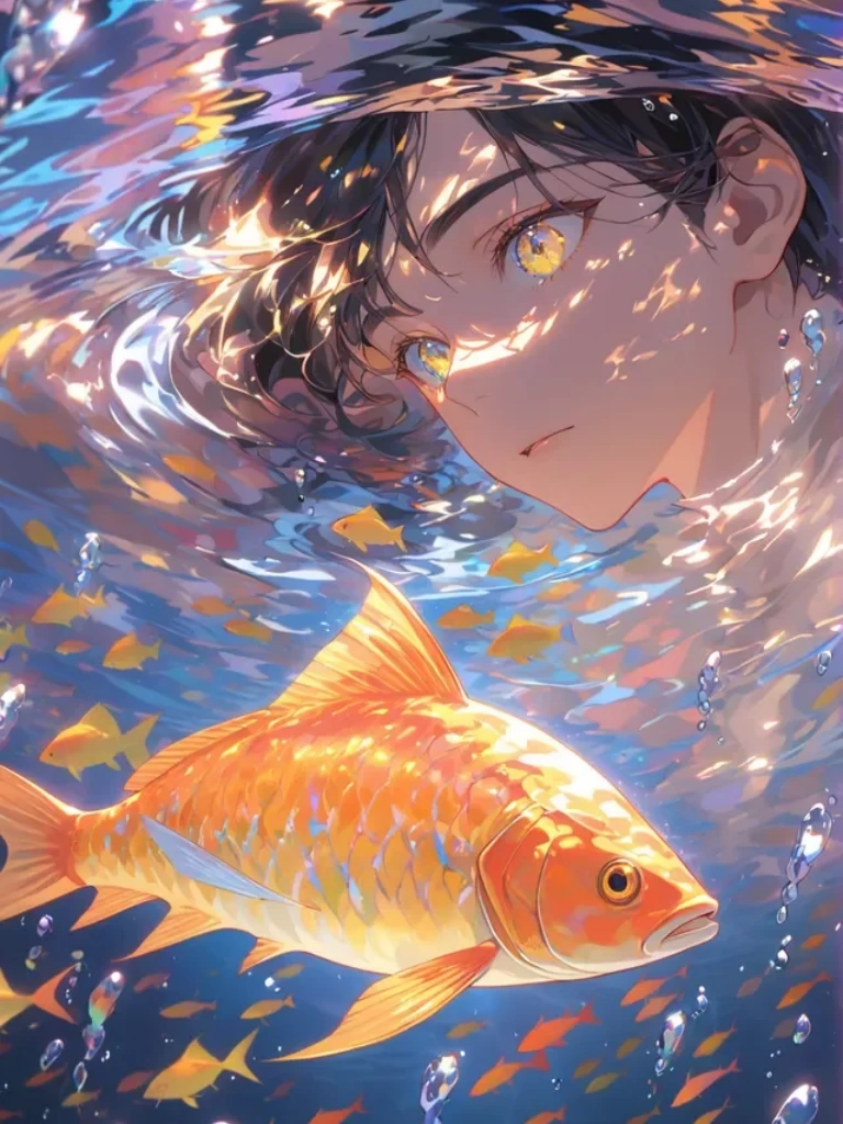 a boy underwater