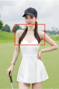 a girl in white dress