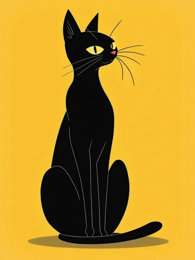 abstract art style cat
