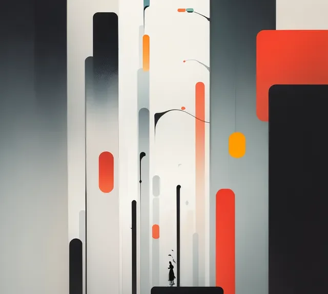 Black and white abstract art