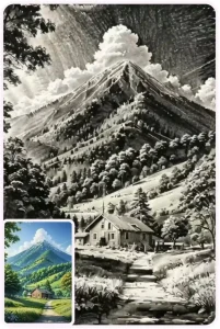 convert landscape to sketch
