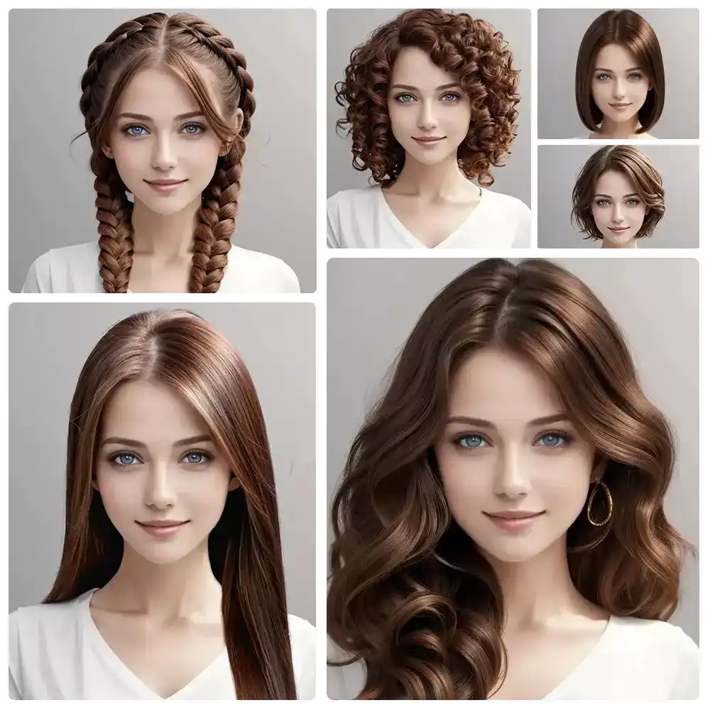 different hairstyle templates for men and women