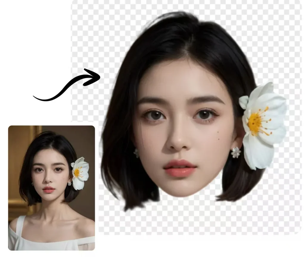 portrait big head cutout