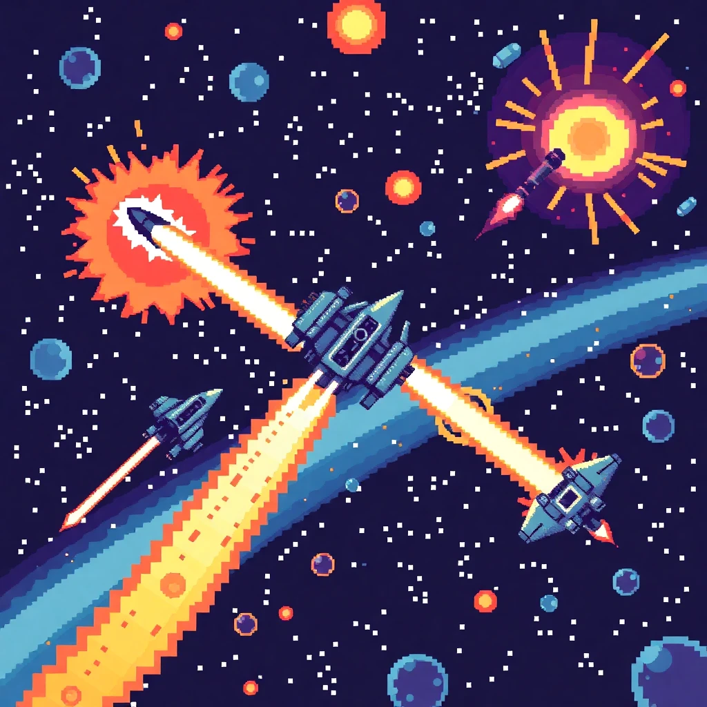space war pixel art