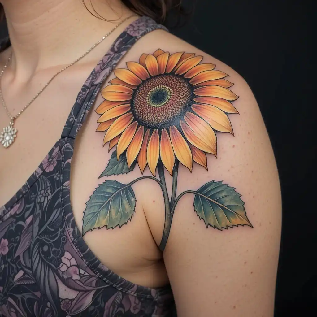 sunflower tattoo