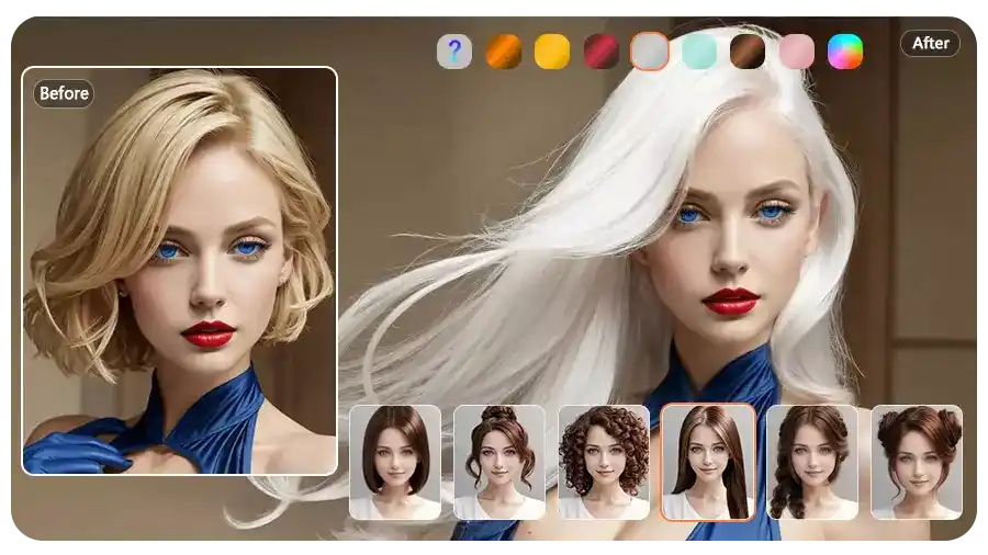 Try different hairstyles by your own