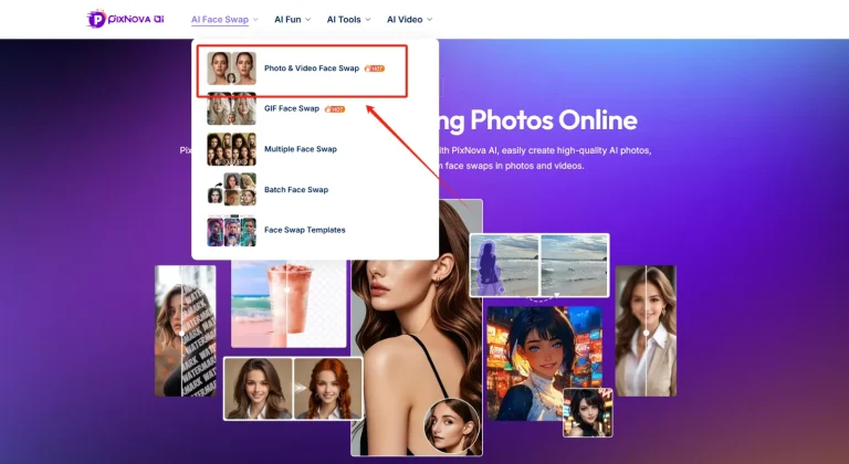 AI face swap on PixNova