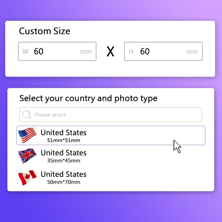 Choose Preset Size