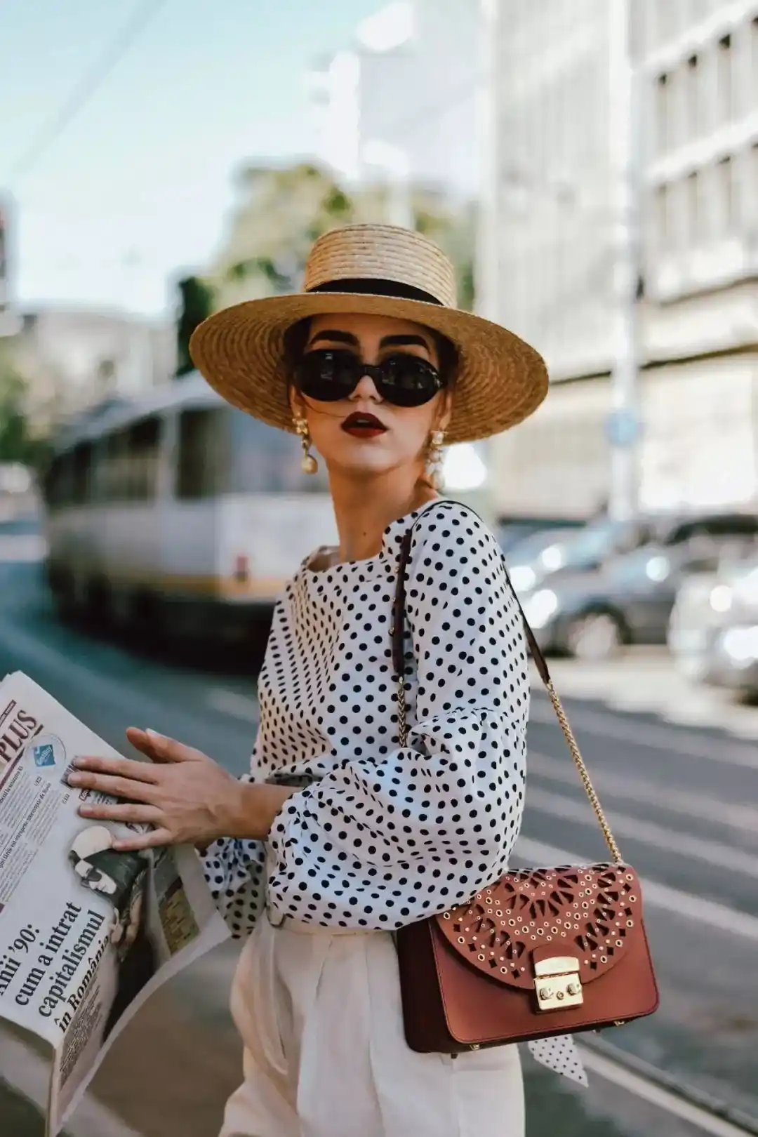 Colorful retro modern girl