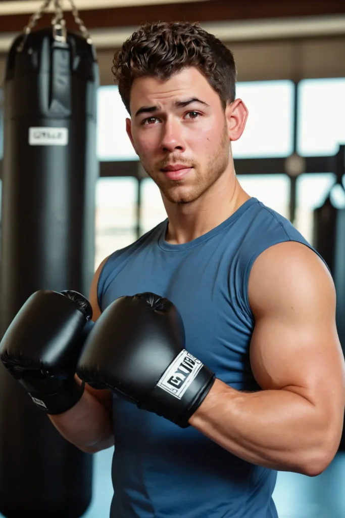 Modelo de troca de rosto de pugilista