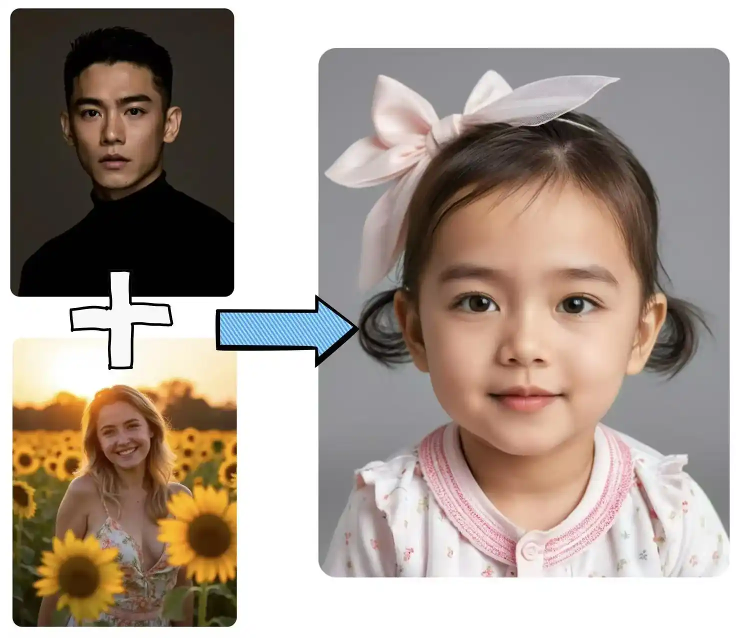 순식간에 아기 얼굴 예측하기