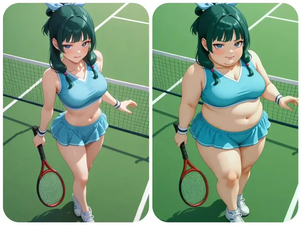 Make anime character fat