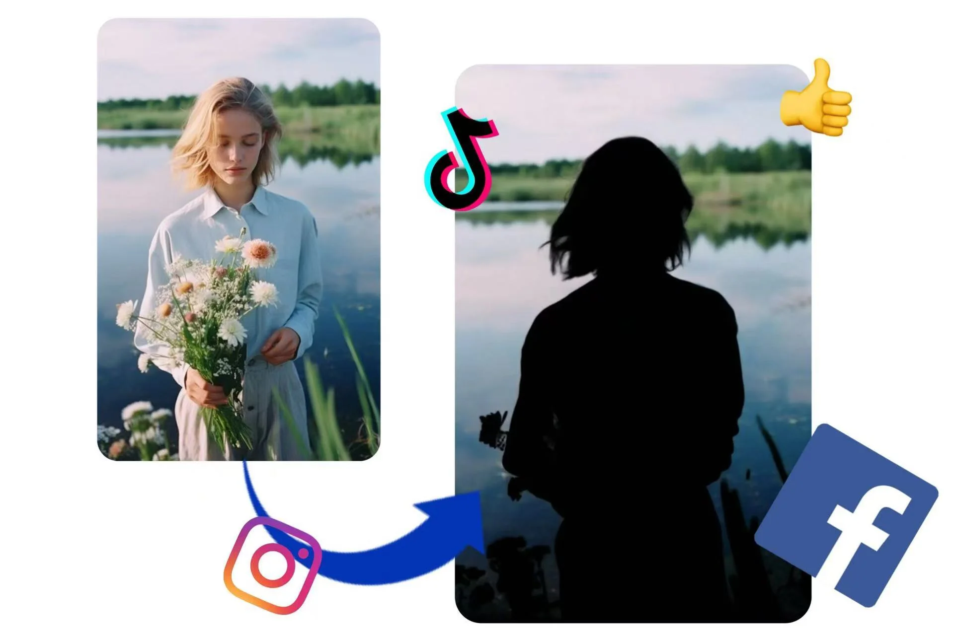 Silhouette Photo for Social Media Avatar