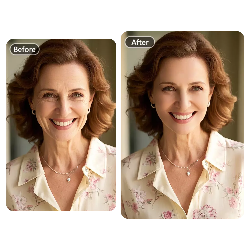 Face Wrinkle Removal and Natural Face Slimming