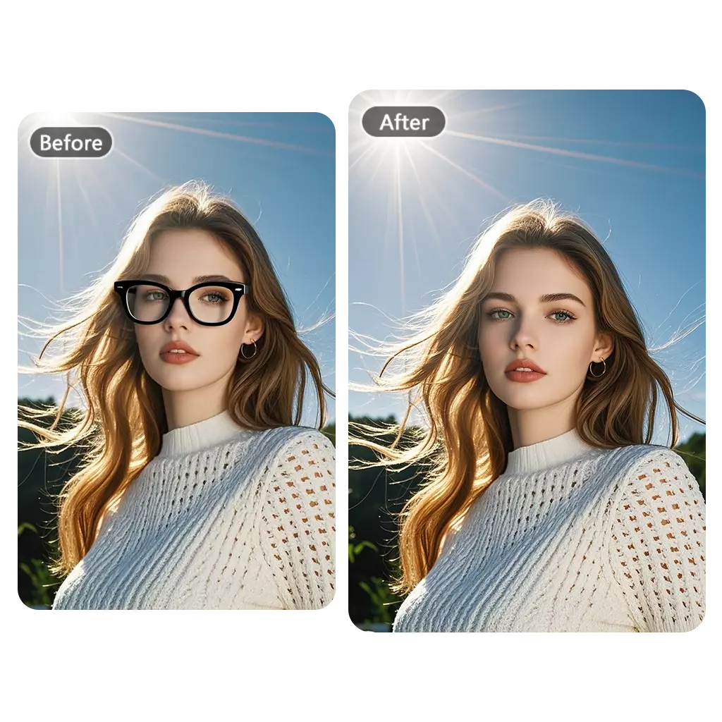 Remove Glasses or Beard for a Clean Look