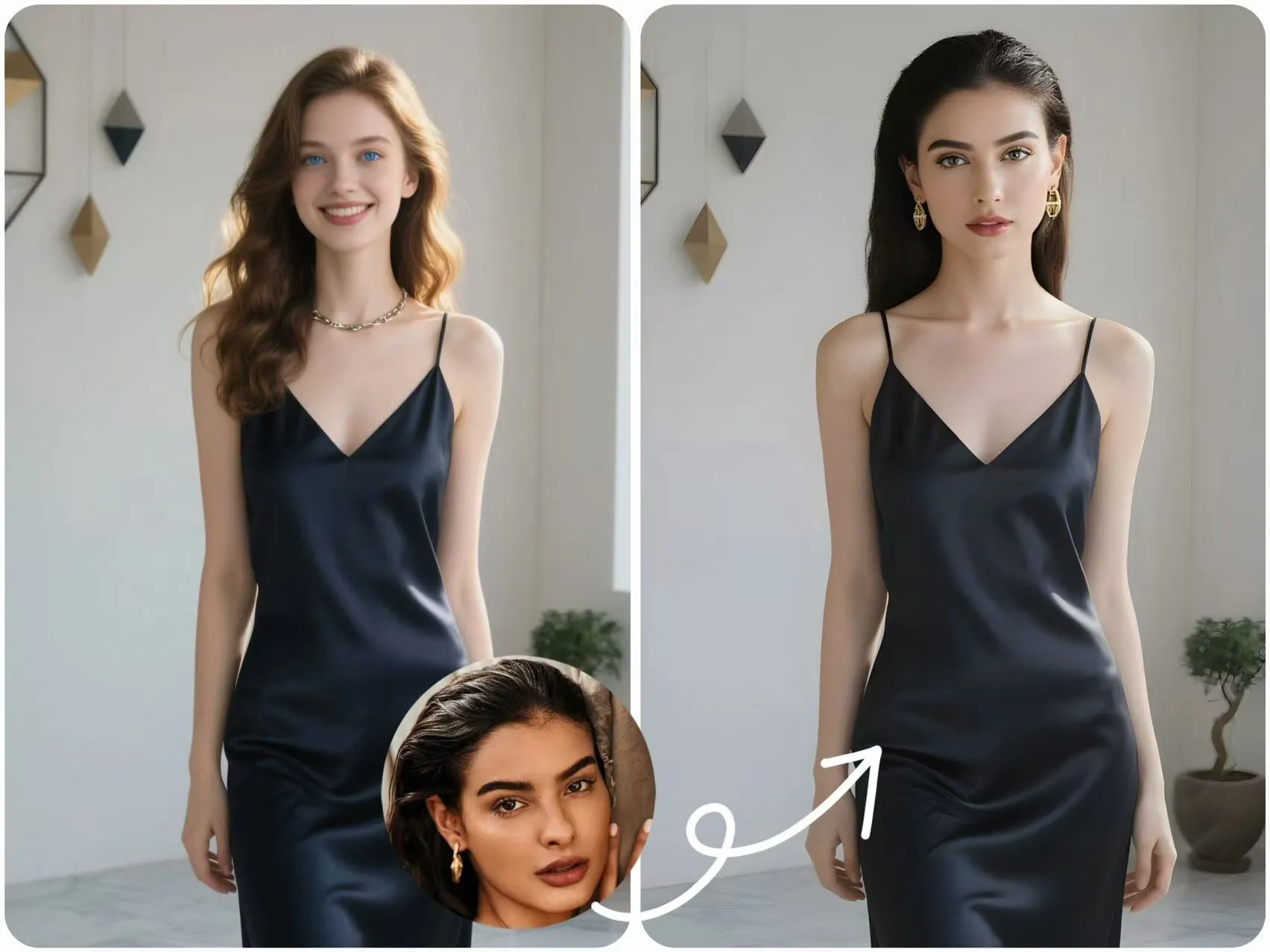 Swap Heads with Models to Try On Clothes Virtually