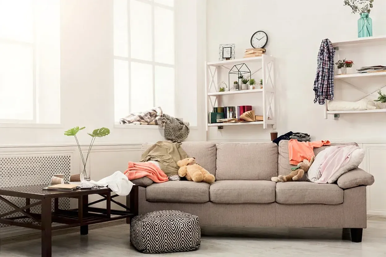 Before cleaning room