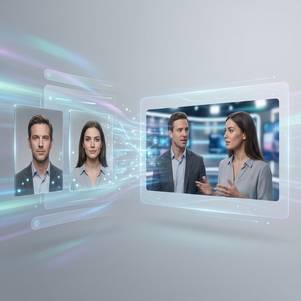 From Image and Script to Dialogue Video in One Click