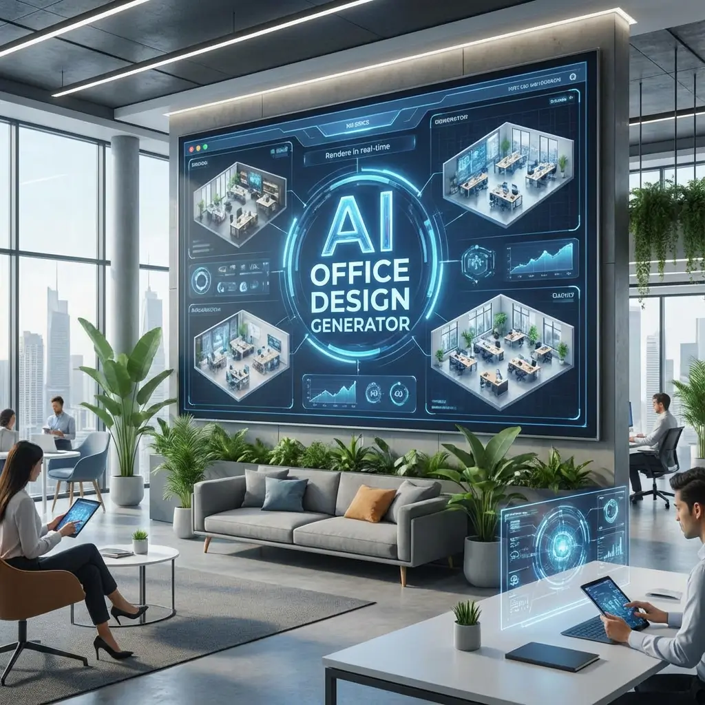 Real-time Rendering with AI Office Design Generator